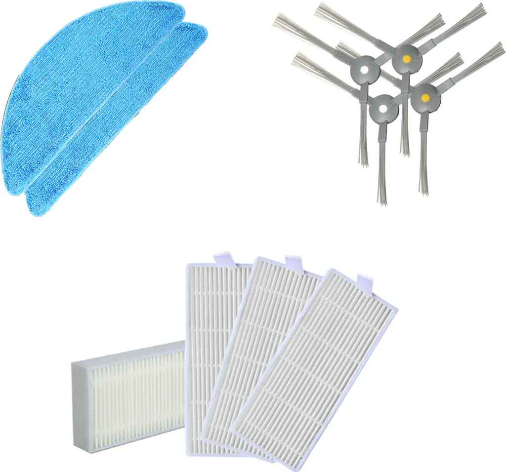 Staubsauger Ersatzteile Seitenbürsten HEPA Filter Wischtuch Für SmartAI S7 Max Tesvor S6 / Turbo 3 Staubsauger Ersatzteile Seitenbürsten HEPA Filter Wischtuch Für SmartAI S7 Max Tesvor S6 / Turbo
