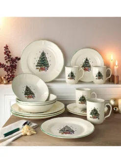 CreaTable 14959 Kombiservice Tannenbaum Für 4 Personen, Steingut, Creme/grün (1 Set, 16-teilig) 7 CreaTable 14959 Kombiservice Tannenbaum Für 4 Personen, Steingut, Creme/grün (1 Set, 16-teilig) -Küchenbedarf Laden 0250e285bf932e3a2f78c16367f51380