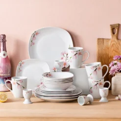 VEWEET Porzellan Kombiservice 'Annie', 40 Teilig Geschirrservice Für 8 Personen, Frühstückservice Mit Je 8 Eierbecher, Kaffeebecher 350 Ml, Müslischalen, Dessertteller Und Flachteller 17 VEWEET Porzellan Kombiservice 'Annie', 40 Teilig Geschirrservice Für 8 Personen, Frühstückservice Mit Je 8 Eierbecher, Kaffeebecher 350 Ml, Müslischalen, Dessertteller Und Flachteller -Küchenbedarf Laden 026236d6302e1788c9321b9f26fc347c