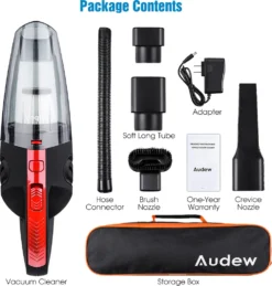 120W Akku Handstaubsauger Von AUDEW In Schwarz/Rot -Küchenbedarf Laden 039827559007d349aef063573f245222