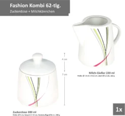 Kombiservice 62 Tlg. Fashion, Eckige Form 17 Kombiservice 62 Tlg. Fashion, Eckige Form -Küchenbedarf Laden 05c1153d2b8f1626d34be925d2d559af