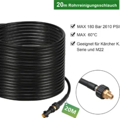 Wolketon 20m Rohrreinigungsschlauch Rohrreiniger Set Für Kärcher Kränzle K2 - K7 Hochdruckreiniger 12 Wolketon 20m Rohrreinigungsschlauch Rohrreiniger Set Für Kärcher Kränzle K2 - K7 Hochdruckreiniger -Küchenbedarf Laden 08182f480a10e15ed5cffe6d954a49ec