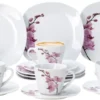 Kaffeeservice 18-tlg. Kyoto Orchidee Leicht Eckig Porzellan Für 6 Personen Weiß MitNachbildung -Küchenbedarf Laden 08587283af4c02cc8df21d0b12c651e3