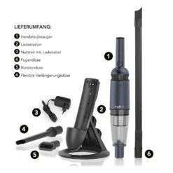 MAXXMEE Akku-Handstaubsauger - Anthrazit Staubsauger Hand Akku Haus Büro Auto Kabellos Beutellos Motor BLDC MAXXMEE -Küchenbedarf Laden 08dd4ce5df18a66f17270d2f8ec71537