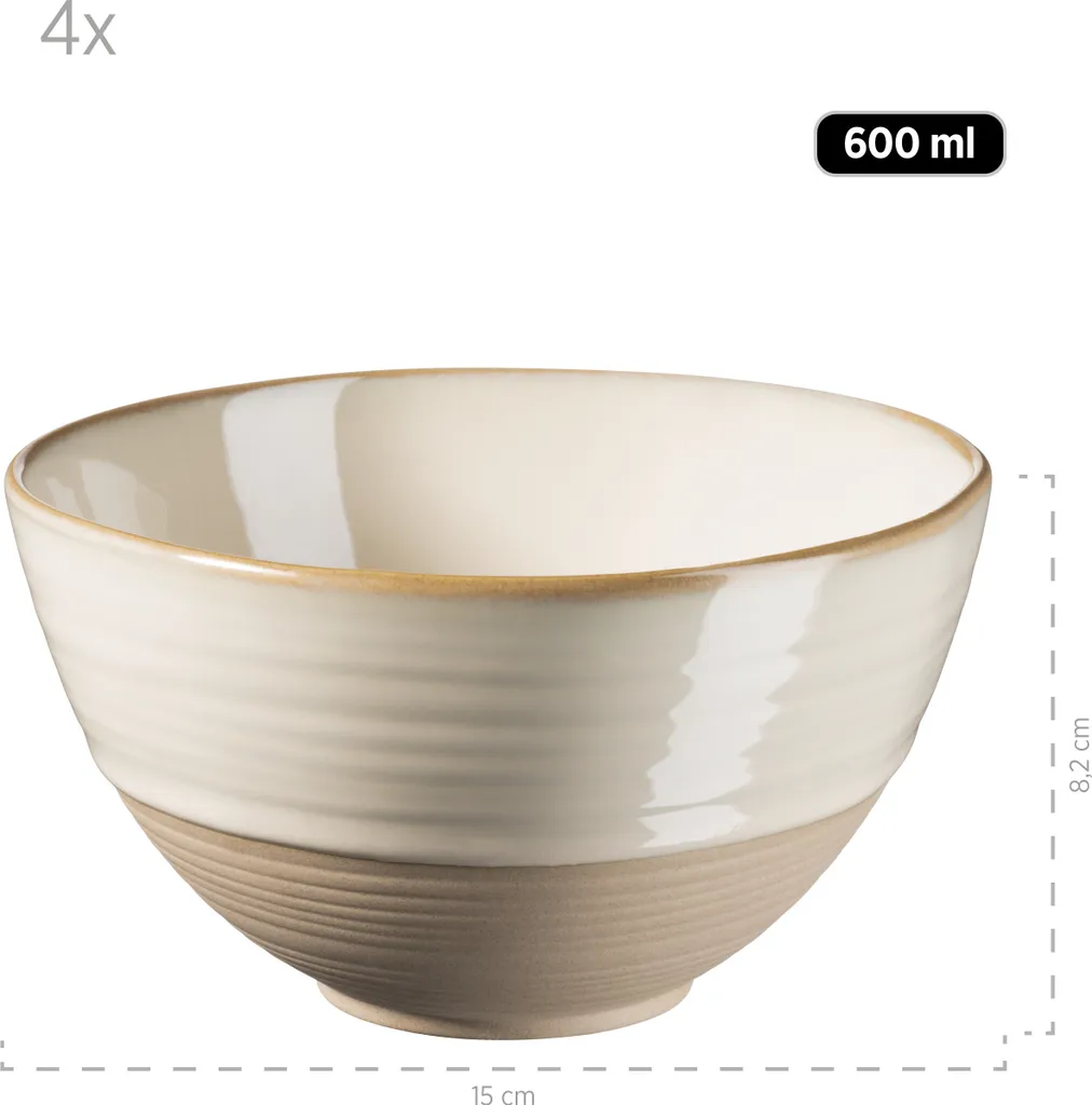 Mäser 931818 Frühstücksset Nottingham Für 4 Personen, Steinzeug, Beige (1 Set, 12-teilig) 13 Mäser 931818 Frühstücksset Nottingham Für 4 Personen, Steinzeug, Beige (1 Set, 12-teilig) – Bild 11