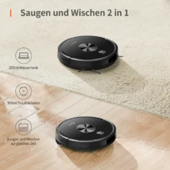 Ultenic D5s Pro 3-In-1 Staubsauger Roboter WLAN Saugroboter 3000 PA Staubsauger Roboter Für Tierhaare Saugroboter Appsteuerung Alexa Google Home -Küchenbedarf Laden 0b53f0d9d41911fbbf49ad86c4ab5439