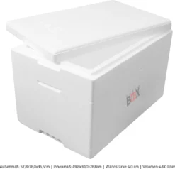 Modularbox 43M | Wand: 4,0 Cm | Volumen: 43L | Innenmaß:49x30x28cm | Erweiterbar Isolierbox Thermobox Kühlbox Warmhaltebox -Küchenbedarf Laden 0c023fe2ec84656d9149aadfce735f2f