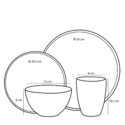 Mica Decorations Tabo Service Set Für 4 Personen - Keramik - Grau 18 Mica Decorations Tabo Service Set Für 4 Personen - Keramik - Grau -Küchenbedarf Laden 0c41a2402304b15577295790298ac206