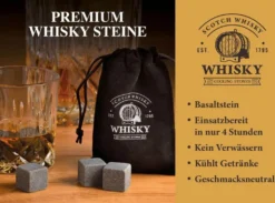 Whisky Geschenkset Nicht Nur Für Whisky Liebhaber:innen, 8 Granit Whisky Steine, 2 Whiskygläser, Eiswürfelzange Und Samtbeutel In Toller Holz Geschenkbox. Neidfaktor Inclusive -Küchenbedarf Laden 0deb79e4cc601bf0290447d2d2dc2fa5