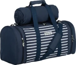 Anndora Picknick Kühltasche + Decke + Zubehör - Blau Weiß Gestreift - Blau 12 Anndora Picknick Kühltasche + Decke + Zubehör - Blau Weiß Gestreift - Blau -Küchenbedarf Laden 0ebd62b772ca845f513599e250ef4153