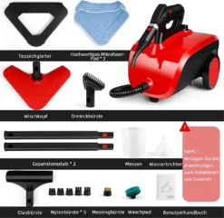 Dampfreiniger, Multifunktions-Dampfreiniger 1500W 1,5L Wassertank, 4,87m Netzkabel, Mit 18 Zubehörteilen, Geeignet Für Fußböden, Autositze, Matratzen, Küchen, Badezimmer, Fenster, Teppiche Usw -Küchenbedarf Laden 0fe980daf980ca21f12459f32e776c1e