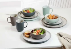 Ritzenhoff & Breker JASPER Kaffeeservice 12-tlg., Geschirrset, Service, Rund, Steinzeug, Grau, 407648 -Küchenbedarf Laden 10edd39e783f01c8a85b3c560eb75ac1