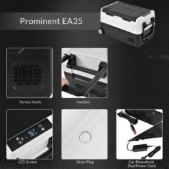 Merax Elektrisch Kühlbox Mit Kompressor 31.5L Schwarz, Mini Kühlschrank Tragbar Kühlleistung Bis -20° C, Gefrierbox 12/24 V Und 230 V Für Büro, Auto, Camping, Garten -Küchenbedarf Laden 11501c8f5bb0391593434e0819da0553