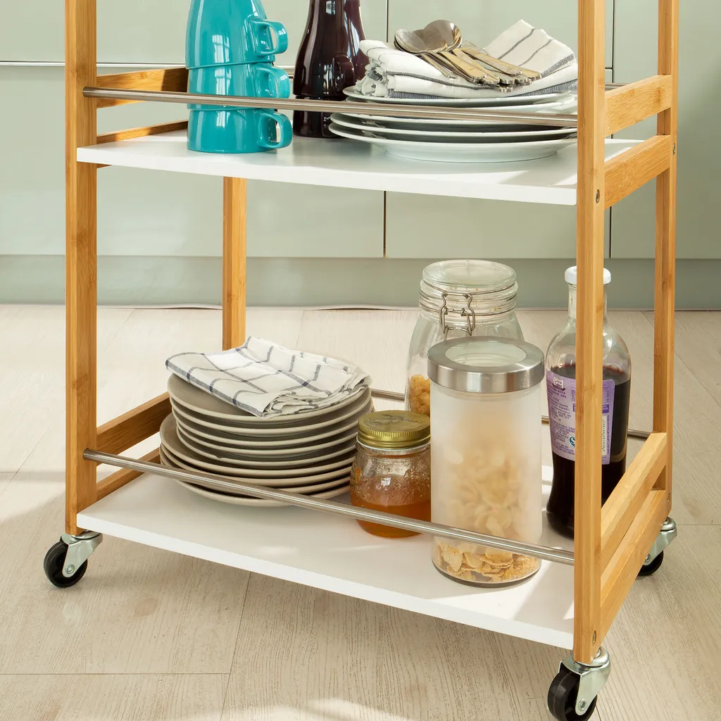 SoBuy Küchenwagen,Servierwagen,Badrollwagen,Küchenregal FKW32-WN 7 SoBuy Küchenwagen,Servierwagen,Badrollwagen,Küchenregal FKW32-WN – Bild 5