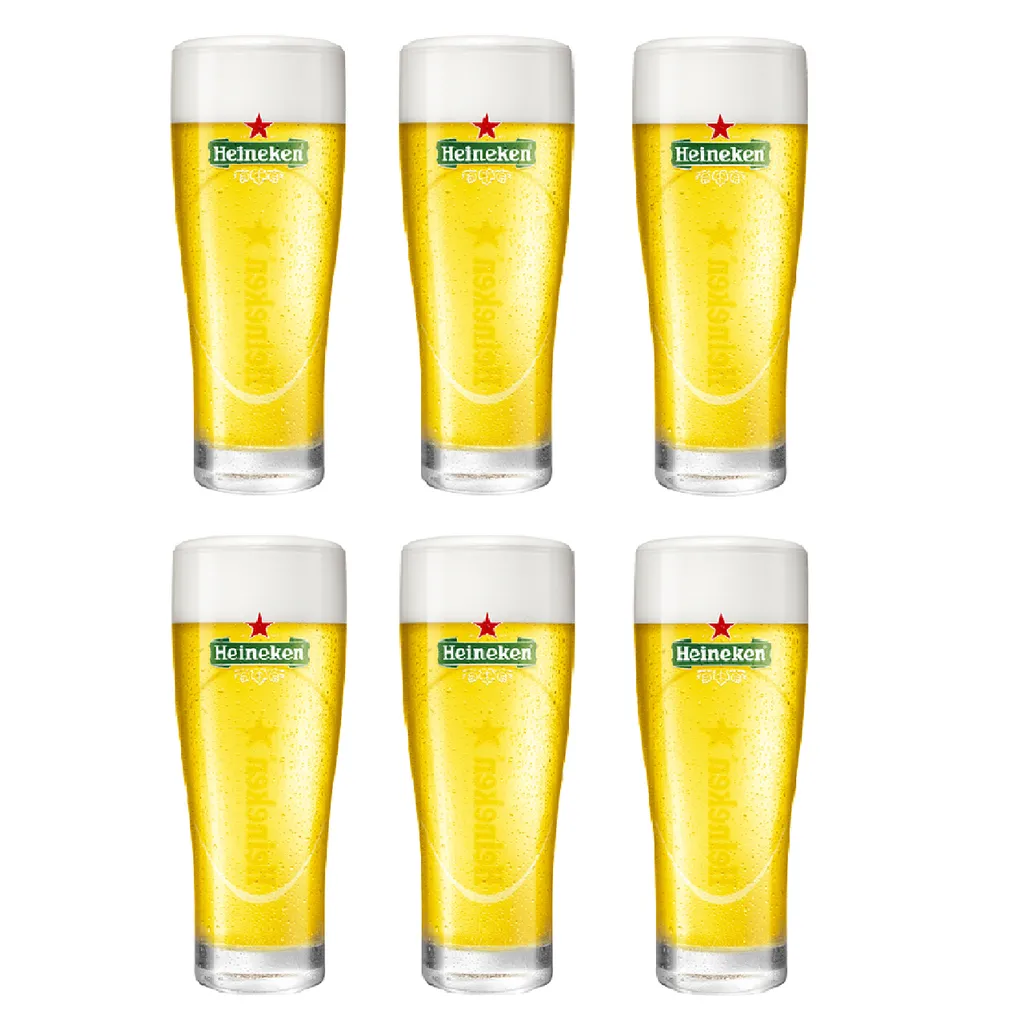 Heineken Biergläser Ellipse 0,5 Liter - 6 Stück 3 Heineken Biergläser Ellipse 0,5 Liter - 6 Stück
