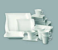 Kombiservice 30-tlg. Harmony, Eckig Mit Geschwungener Kante -Küchenbedarf Laden 122882277090a976264d35cef376205f