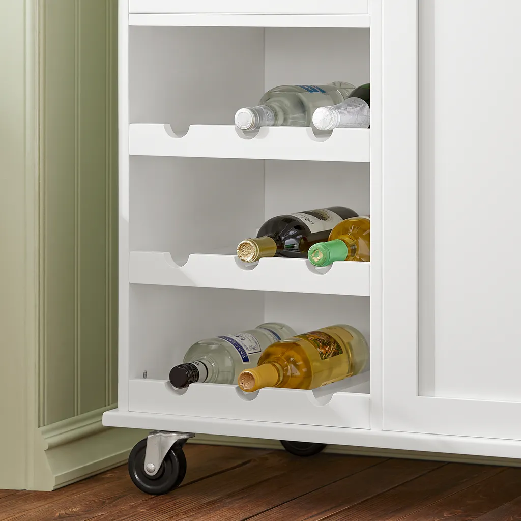 SoBuy KNL03-WN Küchenwagen Kücheninsel Mit 1 Handtuchhalter Küchenschrank Rollwagen Sideboard Auf Rollen Küchentrolley Servierwagen Mit Flaschenablagen Und Schublade BHT Ca.: 107x93x45cm 8 SoBuy KNL03-WN Küchenwagen Kücheninsel Mit 1 Handtuchhalter Küchenschrank Rollwagen Sideboard Auf Rollen Küchentrolley Servierwagen Mit Flaschenablagen Und Schublade BHT Ca.: 107x93x45cm – Bild 6