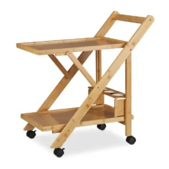 Relaxdays Küchenwagen Bambus Mit 2 Ablagen -Küchenbedarf Laden 1276c765dcae72cdaae121c05f80dcca