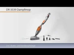 CLATRONIC Dampfmop DR 3539 Anthrazit- Orange Dampfreiniger Reiniger Dampfwischer -Küchenbedarf Laden 12968379cc0eb0b4c624b580f680c377
