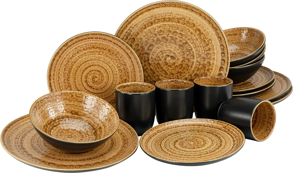 CreaTable 23365 Kombiservice Villa Romana Für 4 Personen, Steingut (1 Set, 16-teilig) 3 CreaTable 23365 Kombiservice Villa Romana Für 4 Personen, Steingut (1 Set, 16-teilig)