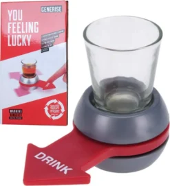 Shot Glas Spinner | Party-Spiel | Trinkspiel | Einschenken, Drehen, Trinken. Inklusive Shotglas Und Drehmechanismus