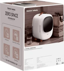 Baseus Mini Beauty Kühlschrank Für Kosmetik Reisekühlschrank Mit Heizung 8l 220V EU / 12V Weiß -Küchenbedarf Laden 137b956c5f647b91c09393d83135c641