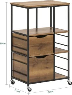 SoBuy FKW111-PF Küchenwagen Servierwagen Beistellwagen Rollwagen Teewagen Barwagen Küchenregal Mit Rollen BHT Ca.: 53x89x37cm -Küchenbedarf Laden 14d4fa878f83fe795160c9b8298d2bcf