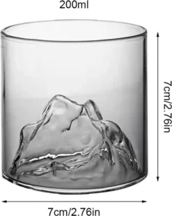 4 Stk/Set 200ml Mountain Whiskygläser Whiskey Glasses Set,für Scotch Und Whisky Liebhaber,Geschenk Für Männer, Vatertagsgeschenk -Küchenbedarf Laden 15d7fa28d4daffebf6e965100b76f7a3