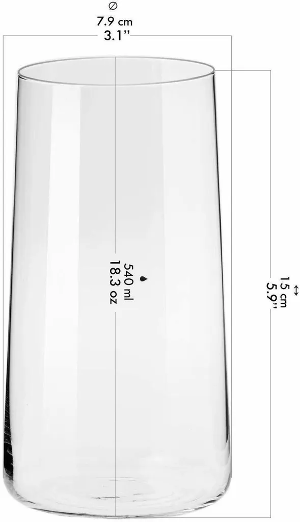 KROSNO Avant-Garde Longdrinkgläser, Set Von 6, 540 Ml 5 KROSNO Avant-Garde Longdrinkgläser, Set Von 6, 540 Ml – Bild 3