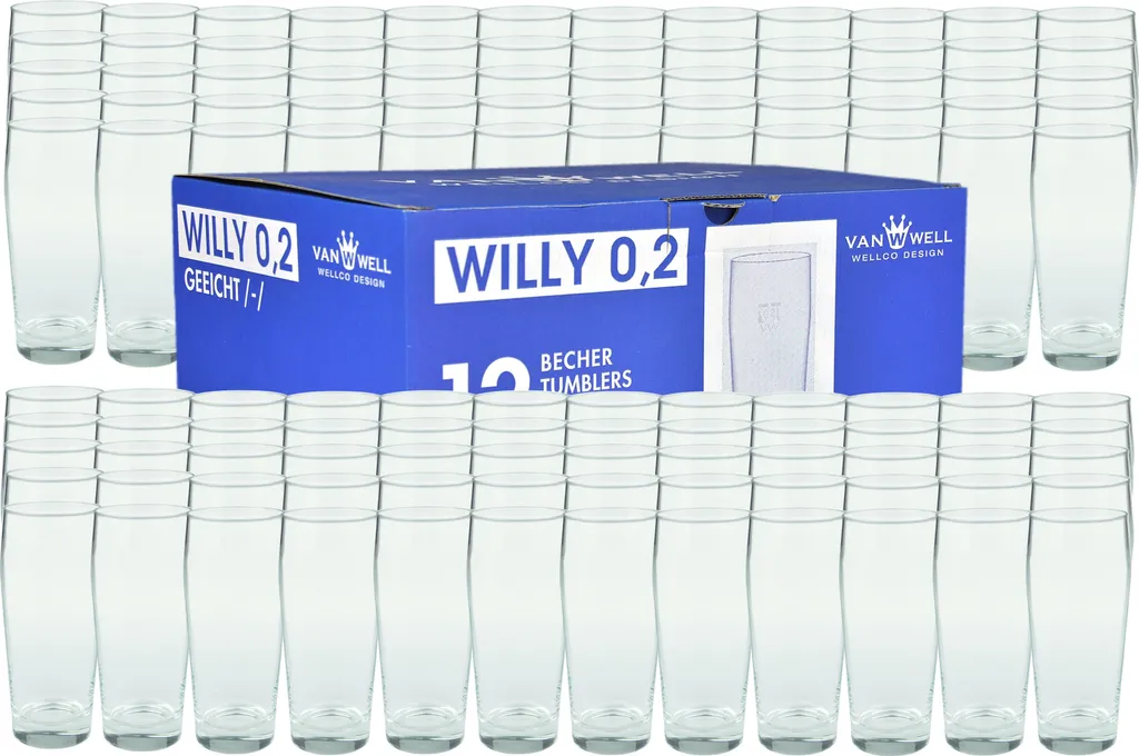 120er Set Bierglas Willibecher 0,2L Geeicht 3 120er Set Bierglas Willibecher 0,2L Geeicht