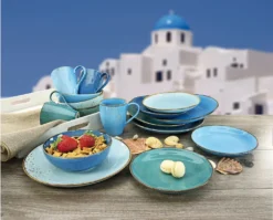 CreaTable 20157 Kombiservice Nature Collection Aqua Für 4 Personen, Steinzeug, Aqua (1 Set, 16-teilig) -Küchenbedarf Laden 185227d3b8144a3fe47dea06633aab2d