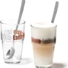 Leonardo Latte Macchiatto Becher 'Solo LM' Mit Löffel, 400ml, Ø 8,5 X 14,7cm (4er Set) -Küchenbedarf Laden 198347de5d137efe5a0af275004ab11a