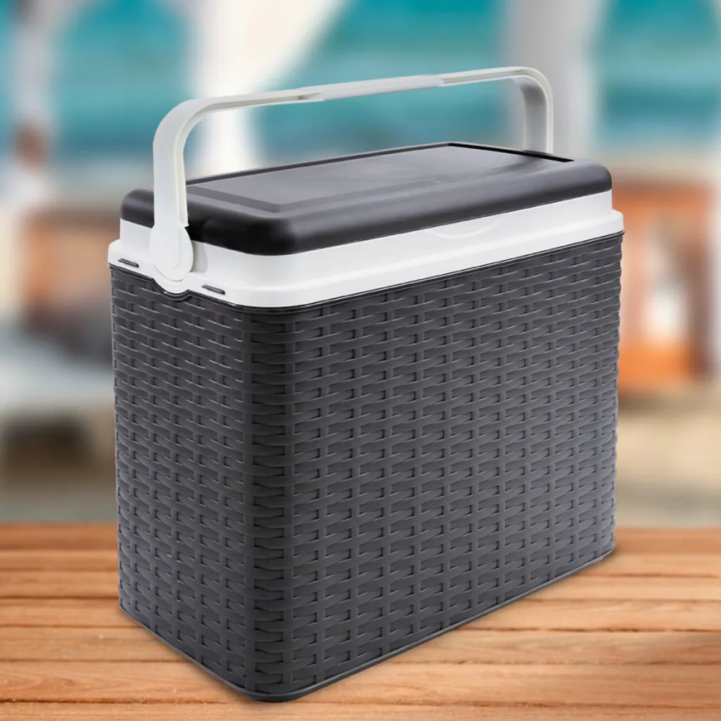 H-Line Kühlbox 24L Rattan Anthrazit 8951 5 H-Line Kühlbox 24L Rattan Anthrazit 8951 – Bild 3
