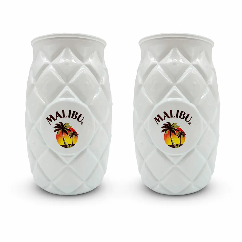 Malibu Ananasglas Weiß 2er-Set, Rum- Und Cocktailgläser In Ananasform, Glas, 500 Ml 3 Malibu Ananasglas Weiß 2er-Set, Rum- Und Cocktailgläser In Ananasform, Glas, 500 Ml