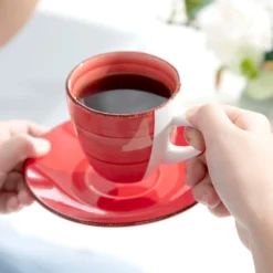 Kaffeeservice Steinzeug, Vancasso BONITA 12 Teiliges Kaffeeset, Cappuccino Tassenset Für 6 Personen, Tassen Und Untertassen -Küchenbedarf Laden 1a6b02dd09e3f0bdf7e99e38de105910