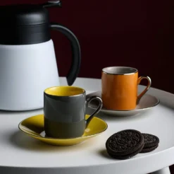 Artvigor, Porzellan Kaffeeservice, Bunt 12 Teilig Kaffee Set, Mit 6 Espressotassen 80 Ml, 6 Untertassen, Mehrfarbig -Küchenbedarf Laden 1b76d9e90f39b905d9c1b3d8ae9e45ba