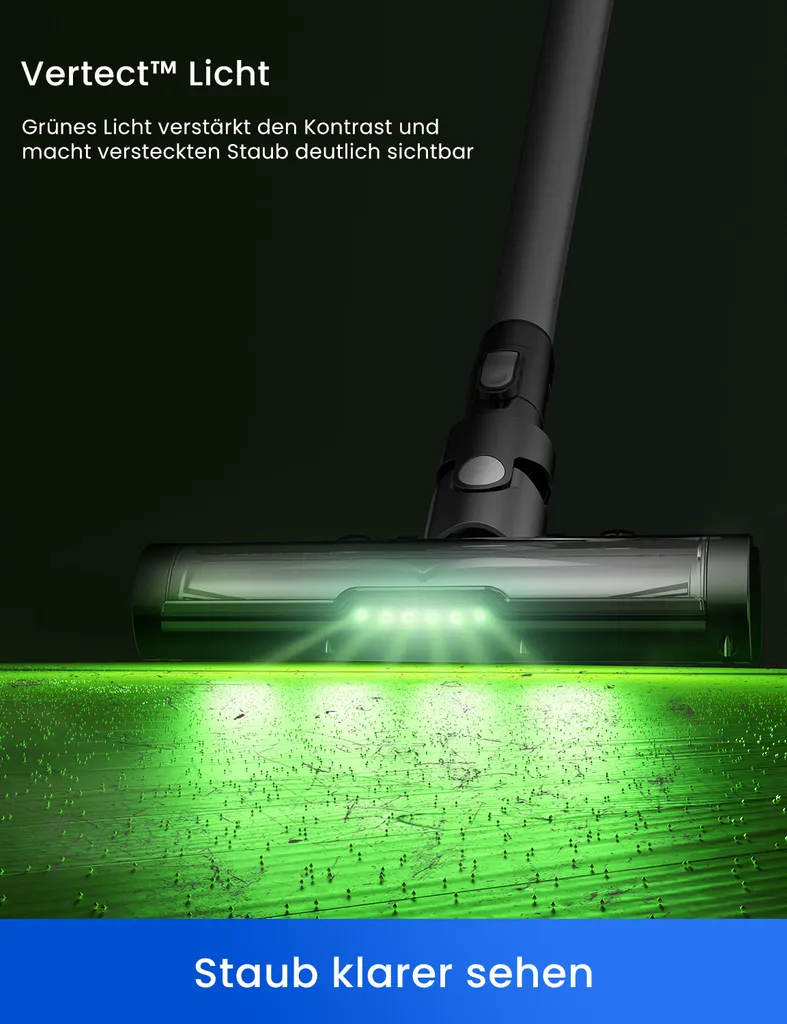 Proscenic P12 Akku Staubsauger Kabellos,33KPa/120AW Saugkraft, Vertect Light, Anti-Tangle-Rollenbürste, 6 In 1 Kabelloser Staubsauger Bis Zu 60 Min. 6 Proscenic P12 Akku Staubsauger Kabellos,33KPa/120AW Saugkraft, Vertect Light, Anti-Tangle-Rollenbürste, 6 In 1 Kabelloser Staubsauger Bis Zu 60 Min. – Bild 4