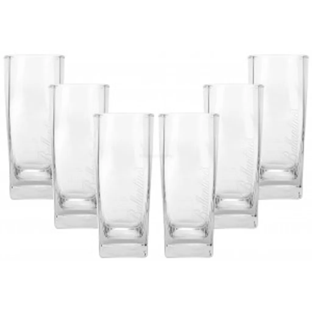 Ballantines Glas Gläser Set - 6x Longdrinkgläser 2/4cl Geeicht 3 Ballantines Glas Gläser Set - 6x Longdrinkgläser 2/4cl Geeicht