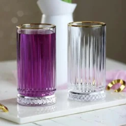 Pasabahce Elysia Golden Touch Long Drink Gläser 4-teiliges Set Mit Goldrand 280ml -Küchenbedarf Laden 1cdf8057466bf02d502195eee0c98614