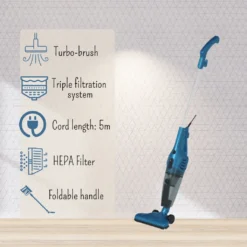 Just Perfecto 2-in-1 Standstaubsauger 600W - Blau - Mit Turbo Funktion - Beutellos - Handstaubsauger, Stielstaubsauger -Küchenbedarf Laden 1ce3824f9cd561588316a71ee2cab5f6