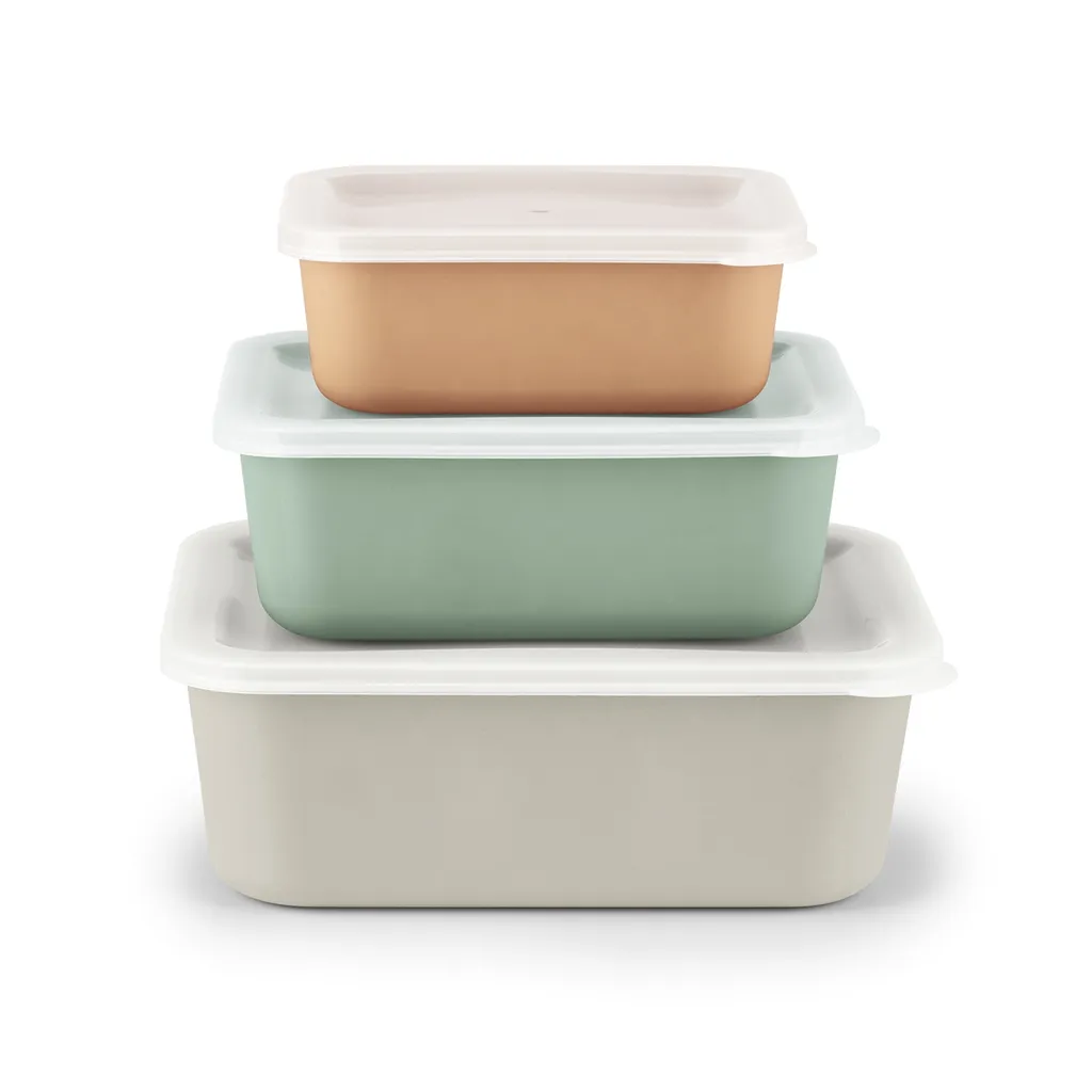 GOURMETmaxx Frischhaltedosen Aus RPET - Apricot/grau/grün 3 GOURMETmaxx Frischhaltedosen Aus RPET - Apricot/grau/grün