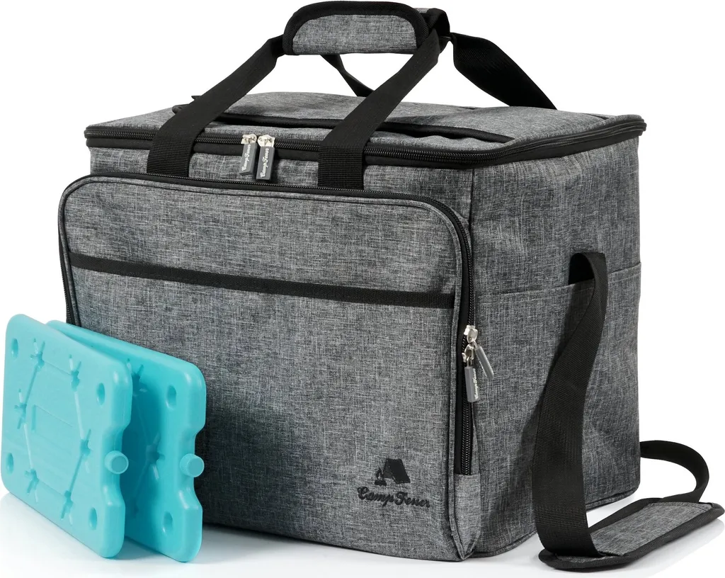 CampFeuer Kühltasche 30 Liter, Grau-meliert, Leicht Und Wasserdicht 3 CampFeuer Kühltasche 30 Liter, Grau-meliert, Leicht Und Wasserdicht
