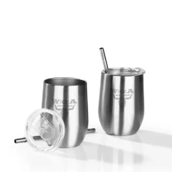 W:O:A Getränkebecher Inkl. Trinkhalm - 2er-Set - 350 Ml