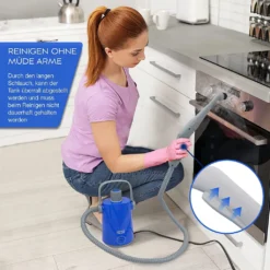 LEBENLANG Dampfreiniger Handgerät Steam Cleaner - 1000W & 300ml Mit 9 Zubehör | Polsterreiniger Gerät | Polster Handdampfreiniger Polstermöbel Fugenreiniger Für Bad Fliesen | Premium Dampf Reiniger… -Küchenbedarf Laden 20a284daf43866cd946e5b597ff5cb5f