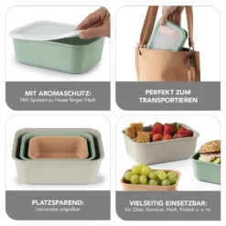 GOURMETmaxx Frischhaltedosen Aus RPET - Apricot/grau/grün 10 GOURMETmaxx Frischhaltedosen Aus RPET - Apricot/grau/grün -Küchenbedarf Laden 214e5ede62ff5c2eb23a4775615b44ec