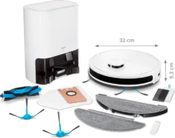 MEDION Saugroboter Mit Absaugstation Und Wischfunktion X20 SW+ (Lasernavigation, Starke 3000Pa Saugkraft, Alexa 2in1 Roboterstaubsauger, Präzise Kartenerstellung, Go & No Go Bereiche, Mehrere Etagen) -Küchenbedarf Laden 2180ccae2fcf6b91c5394a9b42028494