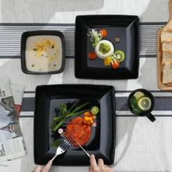 Vancasso Tafelservice »SOHO« 16-tlg. Porzellan Teller Set, Kombiservice Tafelset Mit Kaffeetassen, Müslischalen, Schwarz 13 Vancasso Tafelservice »SOHO« 16-tlg. Porzellan Teller Set, Kombiservice Tafelset Mit Kaffeetassen, Müslischalen, Schwarz -Küchenbedarf Laden 21eea0eac9aad11fbe8ac1d0229aadbe