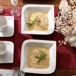 MALACASA, Serie Joesfa, 30 Tlg. Cremeweiß Porzellan Geschirrset Kombiservice Tafelservice Im Eleganten Design Mit Je 6 Tassen, 6 Untertassen, 6 Dessertteller, 6 Suppenteller Und 6 Speiseteller -Küchenbedarf Laden 244a704b6dd4a65faf9b02e79ff746ca