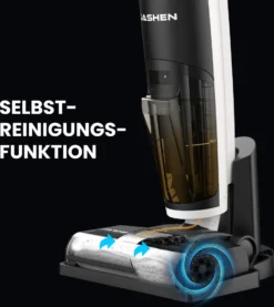 JASHEN F12 Nass Trockensauger Für Hartböden, Bis 35 Min Akku-Laufzeit, Selbstreinigungsfunktion, 800ml Frischwassertank, Kabelloser Bodenwischer, Standfunktion, LED-Display, Akku Saugwischer, Wischer -Küchenbedarf Laden 24c4ea04af042d43d654fe029efaeb9a