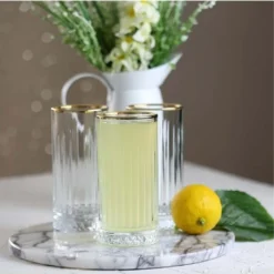 Pasabahce Elysia Golden Touch Long Drink Gläser 4-teiliges Set Mit Goldrand 280ml -Küchenbedarf Laden 27fbee4410dcc648f24a6bae4243602f